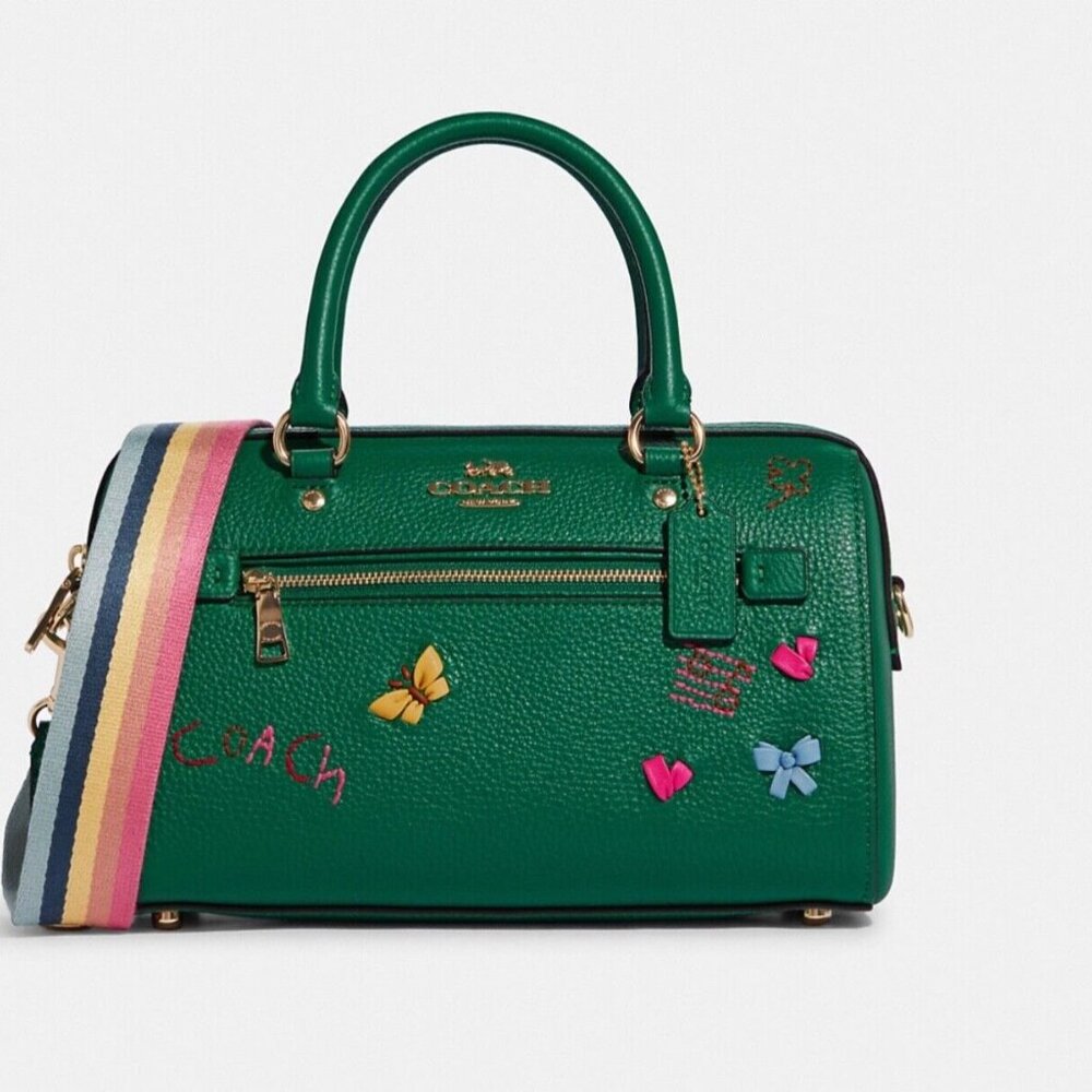 COACH Rowan Satchel with Diary Embroidery C8280 - Picture 10 of 12